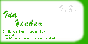 ida hieber business card